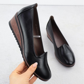 Pantofi pentru pană Black Potocki SZ12276 negru 1