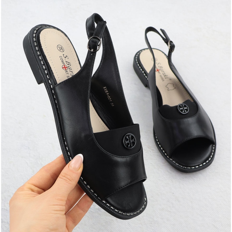 S.Barski Sandale pentru femei Czarne S. Barski KV51-021 negru 1