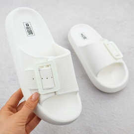 Big Star FLIP -uri sportive ale femeilor pe o talpă groasă de talpă mare stele RR274A584 alb 1