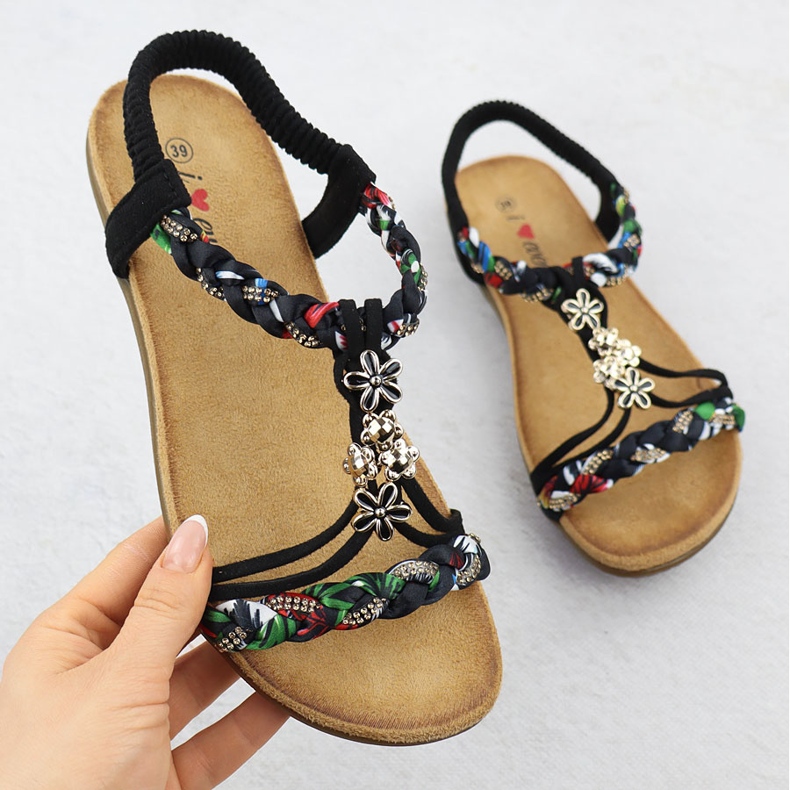 EVento Sandalele pentru femei a alunecat eveniment negru 8309 1