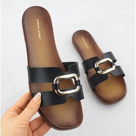 Sergio Leone FLIP -FLIP -FLOPS CU DECORARE SERGIO LEONO SK077H negru 1