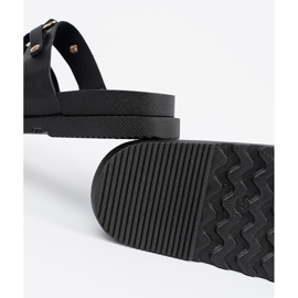 Seastar Papuci pentru femei negre decorate cu trei dungi cu strasuri negru 2 Seastar Papuci pentru femei negre decorate cu trei dungi cu strasuri negru 2