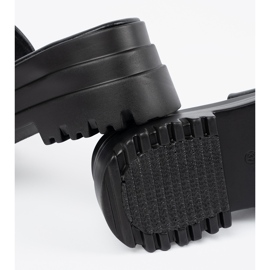 Seastar Papuci negri cu platformă negru 1