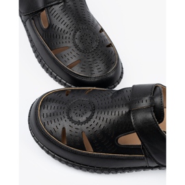 Seastar Pantofi pentru femei deschise cu Velcro negru 2