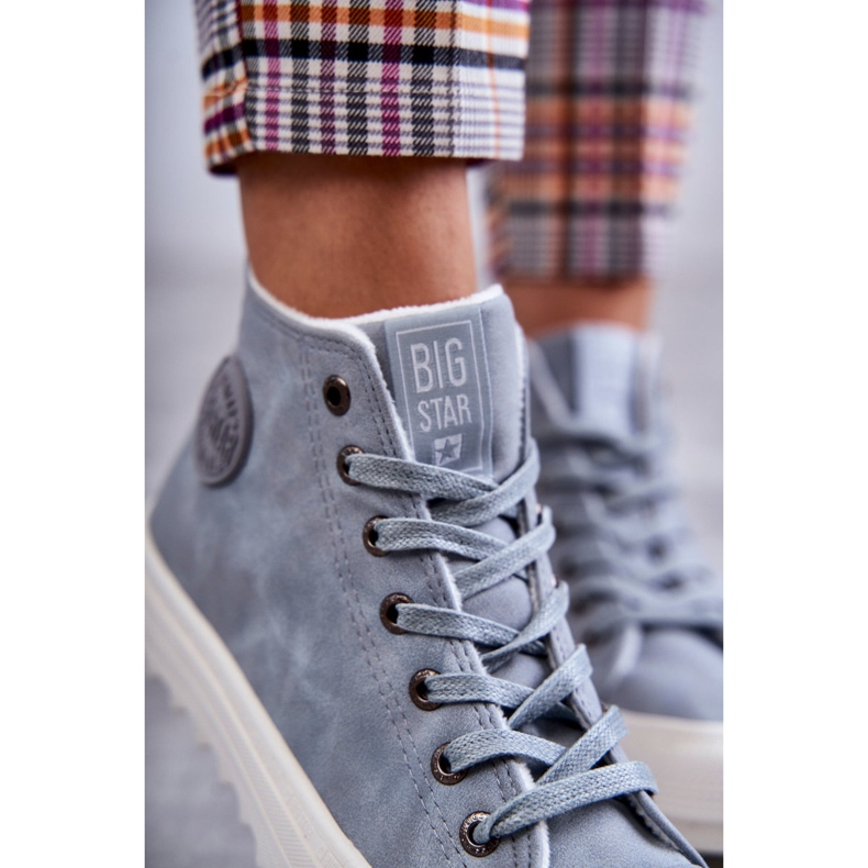 Star Big Star EE274115 pentru femei, adidași albastru deschis 2