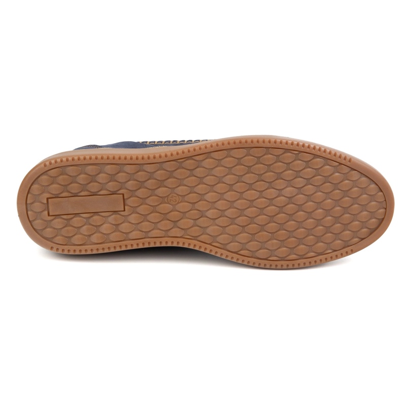 Antex Pantofi pentru bărbați din piele Model casual 313GT Blue Navy albastru 4