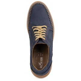 Antex Pantofi pentru bărbați din piele Model casual 313GT Blue Navy albastru 5