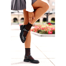 Pantofi pentru femei lăcuiți cu centură Vinceza Neagră 62179 negru 2