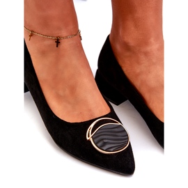 Pompe de femei cu toc scăzut pentru femei cu eco-eco-s.barski KV27-037 Negru 4