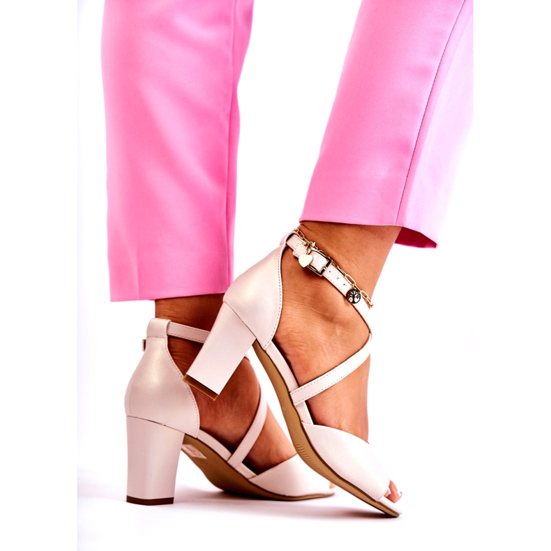 Sergio Leone Sandale pe postarea perla bej 4