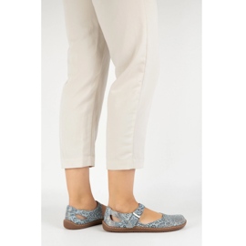 Olivier Pantofi desculți pentru femei din piele naturală cu imprimeu 1284 albastru 1 Olivier Pantofi desculți pentru femei din piele naturală cu imprimeu 1284 albastru 1