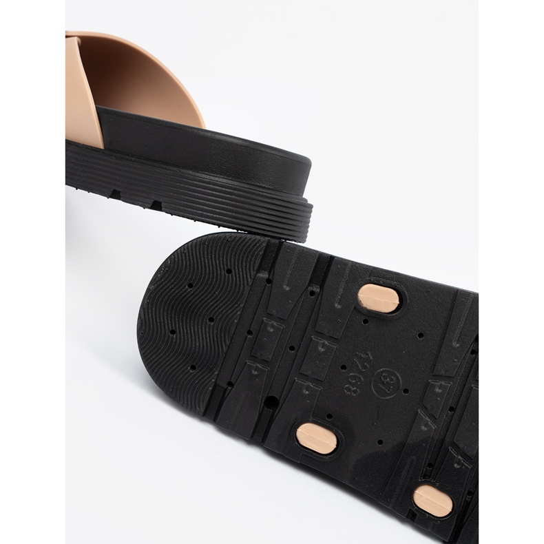 Seastar Flip -flops pentru femei bej cu o cataramă de aur 2 Seastar Flip -flops pentru femei bej cu o cataramă de aur 2