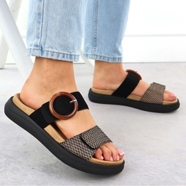 Femei Velcro Flip Flops Remonte D2N51-03 negru 5