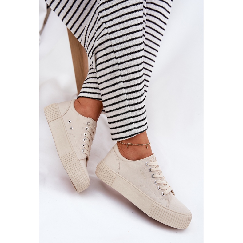 Adidaje materiale pentru femei Big Star RR274407 Beige bej 1