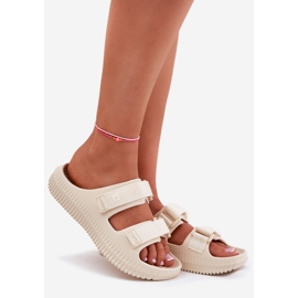 Big Star Papuci pentru spumă pentru femei cu mare vedetă RR274A529 Velcro Beige bej 1
