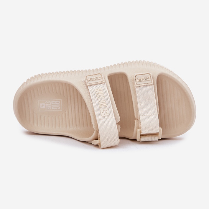 Big Star Papuci pentru spumă pentru femei cu mare vedetă RR274A529 Velcro Beige bej 2