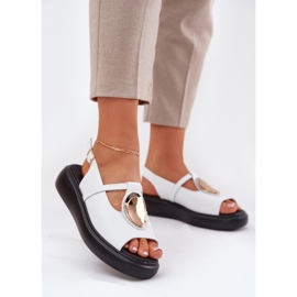 S.Barski Sandale pentru femei elegante din piele S. Barski GR51-603 Alb 2