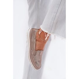 EVento Zlota OpenWork Openwork Loafers de aur 4
