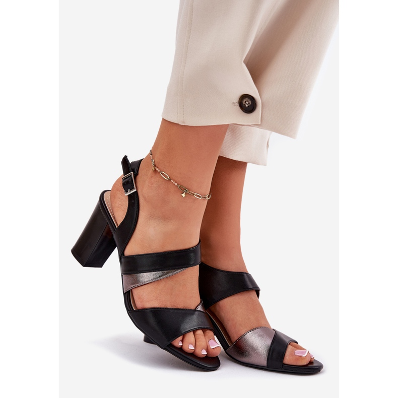 Sandale pentru femei pe postarea Sergio Leone SK866 negru 1