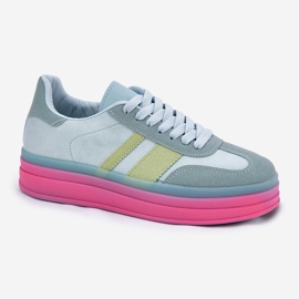 Adidași joși pe platforma albastră albastru 4