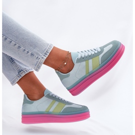 Adidași joși pe platforma albastră albastru 7