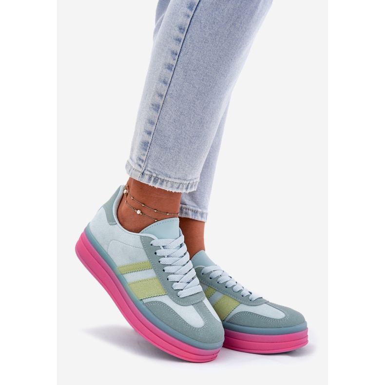 Adidași joși pe platforma albastră albastru 1