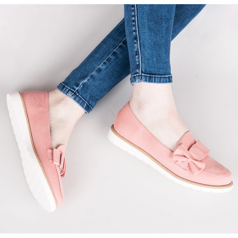 Vices Pantofi jos cu fundita roz 1