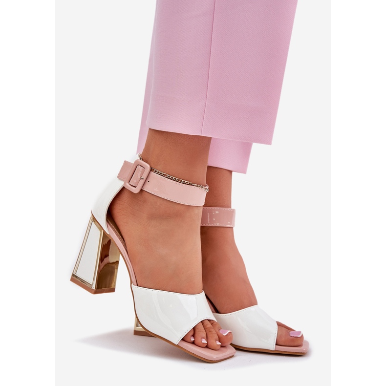 Sandale pentru femei pictate pe Vinceza 20266 Post alb 1