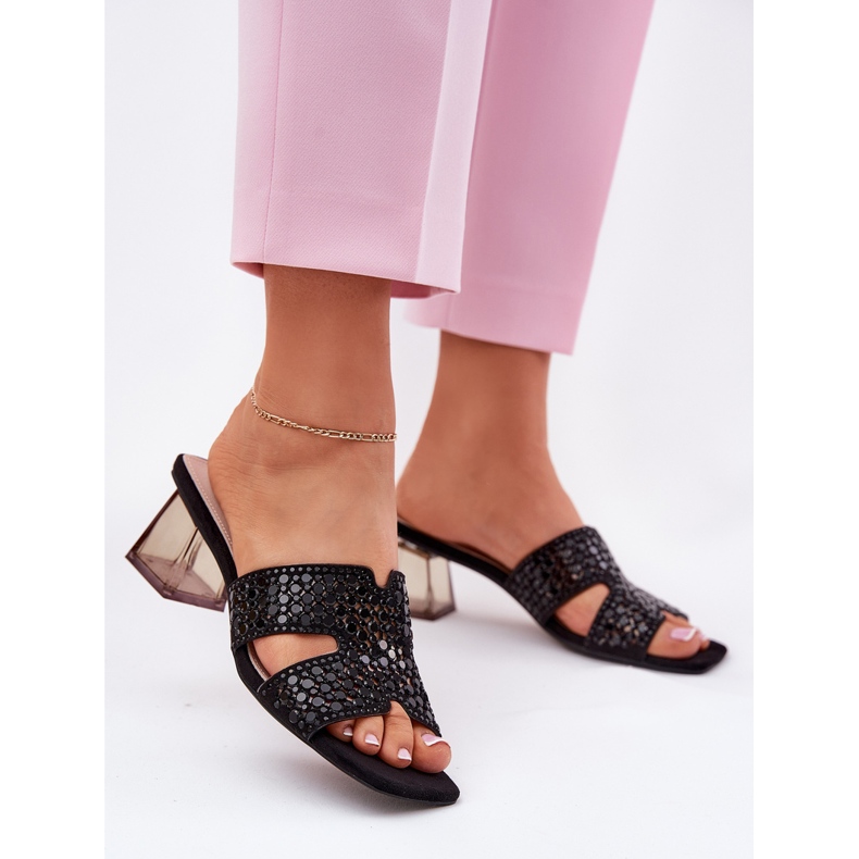 Flip -flops pentru femei pe Vinceza 62230 Black Post negru 2