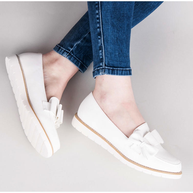 Vices Pantofi jos cu fundita alb 1