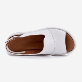 ARTIKER Sandale din piele pentru femei pentru un Wedge Artker 56C0918 Alb 1