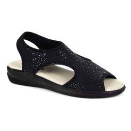 Vriston Pantofi pentru femei sandale flexibile comfoot emma negru lucios 1