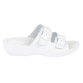 Vriston Pantofi pentru femei Clapele reglabile Fakirki Masează cu Spikes Nadia alb 1