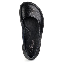 Olivier Pantofii de piele minimalist pentru femei desculță a alunecat 1771pol ochi negri negru 2