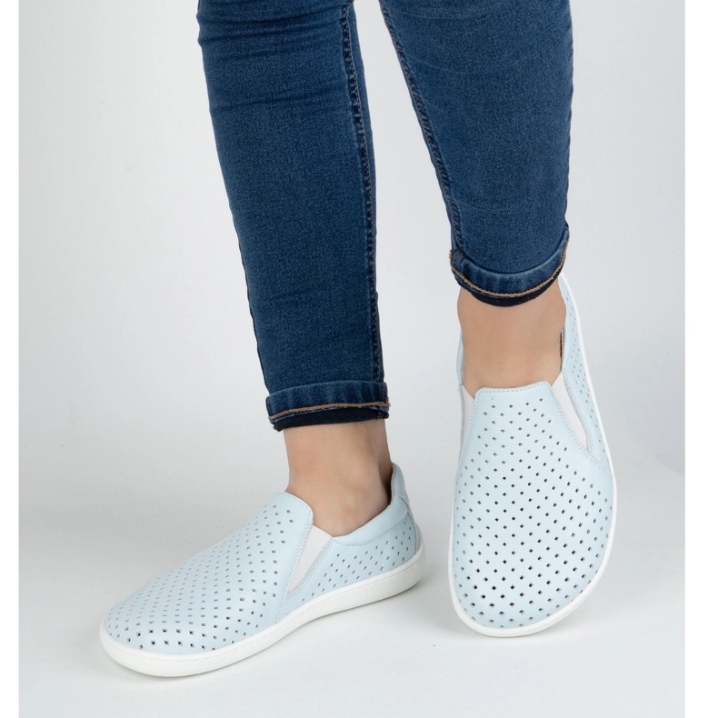 Olivier Pantofi pentru piele desculți pentru femei minimaliste sluned 1308pol albastru 2