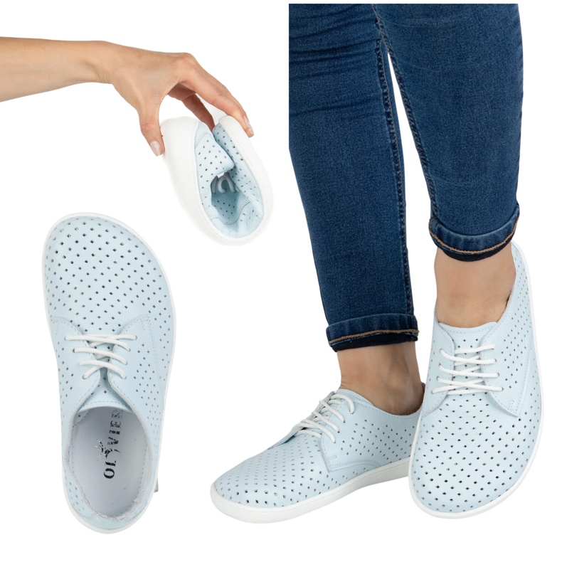 Olivier Pantofi minimaliste minimaliste pentru femei desculță 1288pol albastru 2