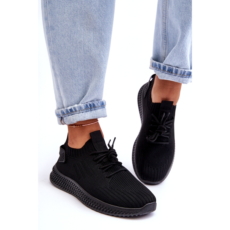 Slip pentru femei -Pantofi sport negri negru 1