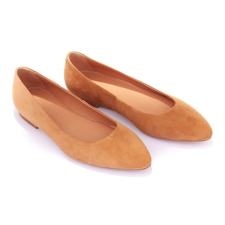 Marco Shoes Ballerine din piele pentru femei 1964p-043-1 bej 3