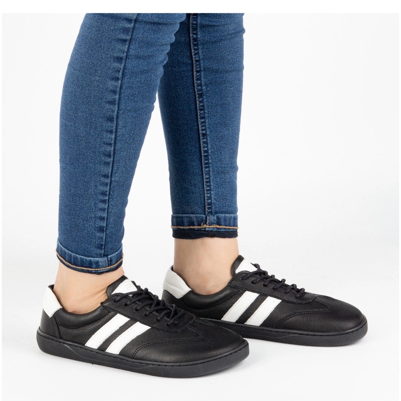 Joker Pantofi minimalisti pentru femei desculți din piele naturală 908j negru 1