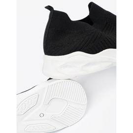 Shelvt Pantofi sport slip-on dama de culoare neagra negru 1