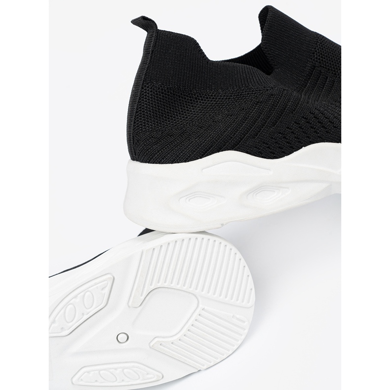 Shelvt Pantofi sport slip-on dama de culoare neagra negru 1