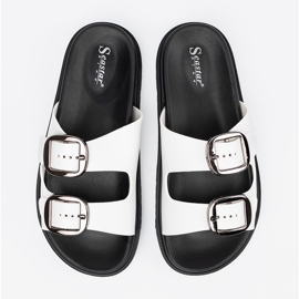 Seastar Flip -flops alb cu catarame de argint 2
