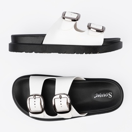 Seastar Flip -flops alb cu catarame de argint 4
