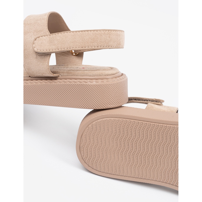 Seastar Sandale bej pe platformă cu decupaje 1