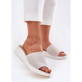 FLIP -uri pentru femei din piele de căprioară pe Panto FINO RR267044 WEDGE GRAY gri 2 FLIP -uri pentru femei din piele de căprioară pe Panto FINO RR267044 WEDGE GRAY gri 2