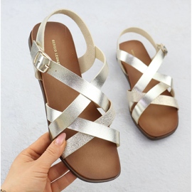 Sandale plate pentru femei Sergio Leone SK088H Romanes Romans de aur 1