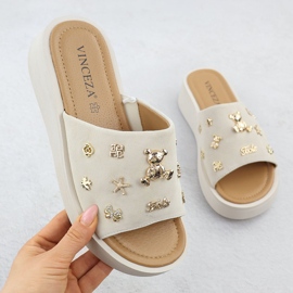 Pâinea din piele pentru femei cu bej Vinceza 66741 1