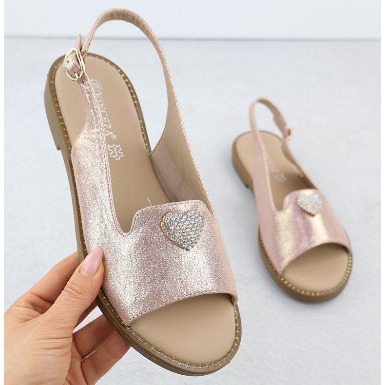 Sandale pentru femei plate cu Vinceza de Aur 17384 1 Sandale pentru femei plate cu Vinceza de Aur 17384 1