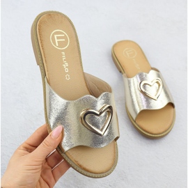 CLAP al femeilor cu o inimă decorativă auriu Filippo DK6909 de aur 1