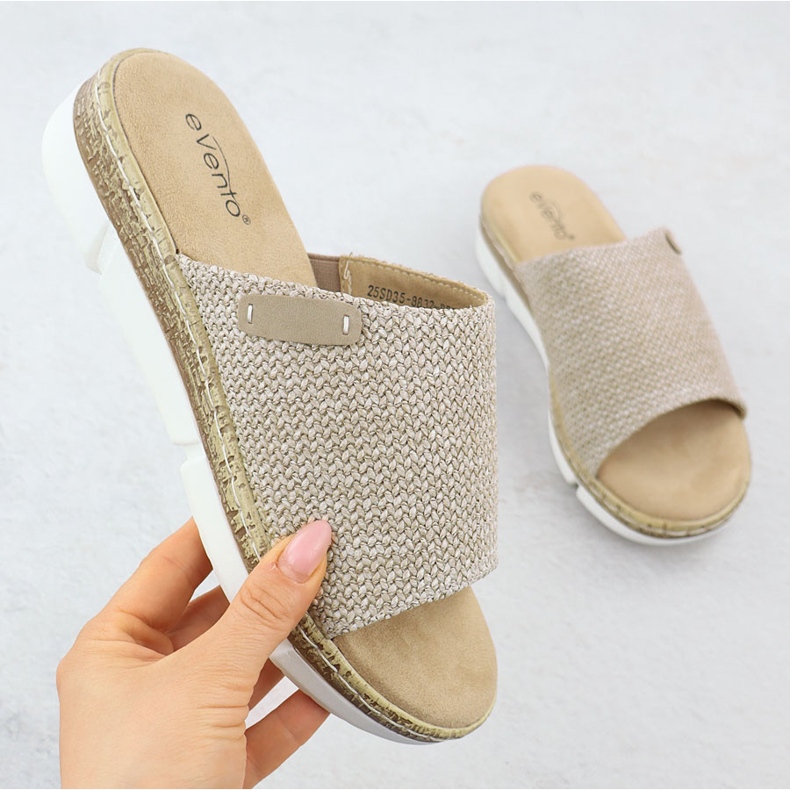 EVento Flip -flops pentru femei pe altitudinea Eveto Beige 8832 bej 1